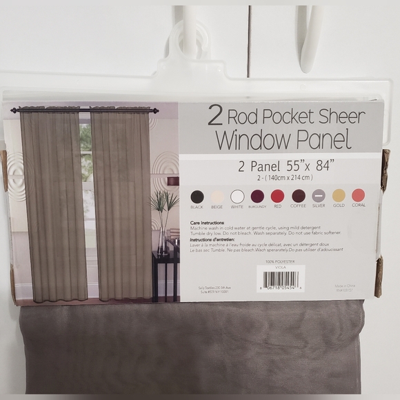 2 sets (4 panels total) sheer window panels - Picture 3 of 3